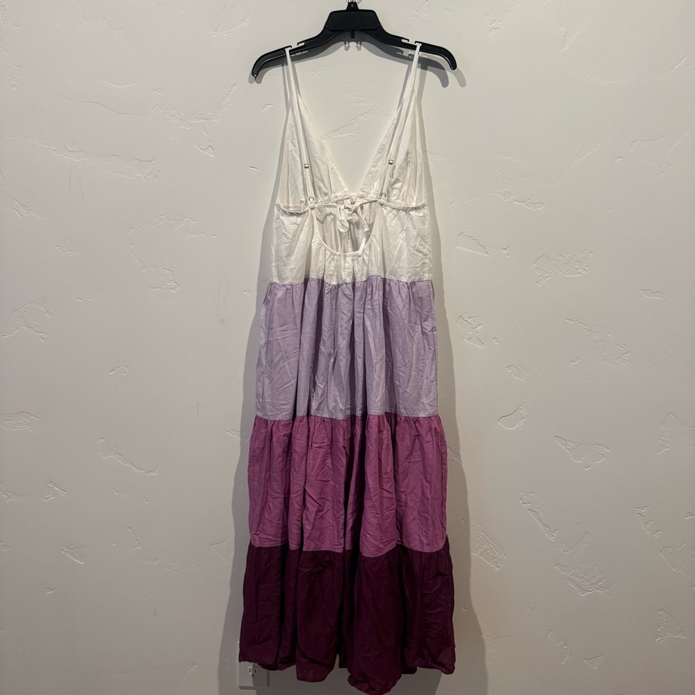 Anthropologie The Raya Colorblock Maxi Dress: Purple and White - Picture 8 of 16